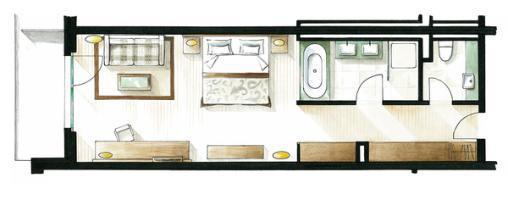 Le Petit Cervin Hotel Zermatt Luaran gambar Floorplan of a typical static